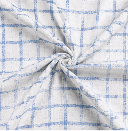 white blue checks Untiched Fabric t - product image 2