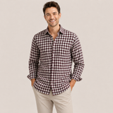 Brown Checks Unstiched Fabric - product image 3