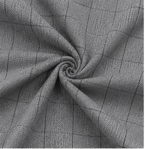 grey herringbone check Premium Fabric - product image 2