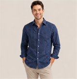 blue stripe Unstiched Fabric - featured image