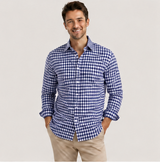 blue gingham Premium Fabric - featured image