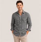 black white microcheck Fabric - featured image