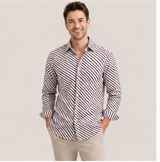 white maroon stripe Unstiched t - featured image