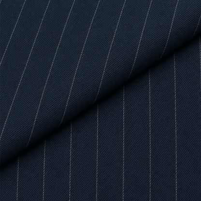 Spdfs-224  - 1-Navy Blue Pinstripe Trouser Fabric