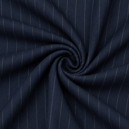 Spdfs-224  - 1-Navy Blue Pinstripe Trouser Fabric