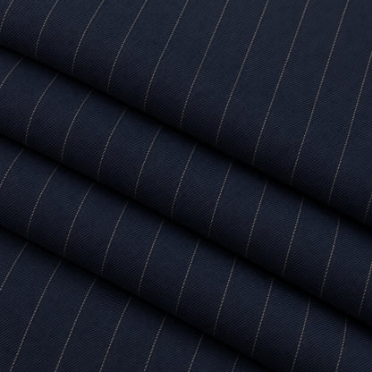 Spdfs-224  - 1-Navy Blue Pinstripe Trouser Fabric