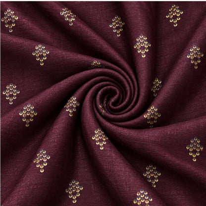 JqE.nb-1167 001 Wine Gold Buti Kurta Fabric