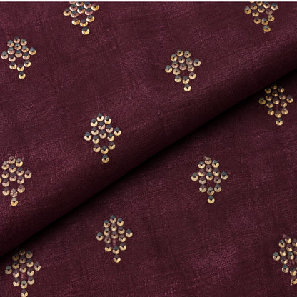 JqE.nb-1167 001 Wine Gold Buti Kurta Fabric