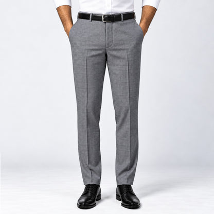 2461 - 3-Charcoal Grey Microcheck Trouser
