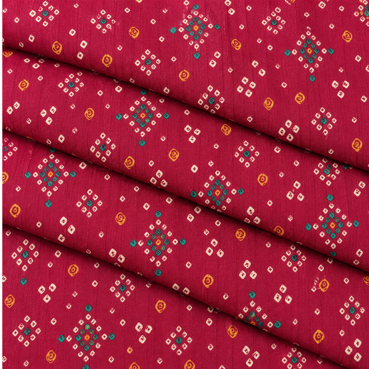 Dg-1413 - S Redish Bandhani Print Kurta Fabric