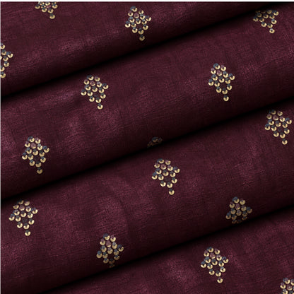 JqE.nb-1167 001 Wine Gold Buti Kurta Fabric
