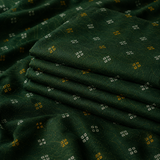 Men's Forest Green Printed Bandhani Cotton Straight Kurta