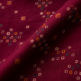 Maroon Printed Cotton Straight Kurta for Men