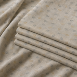 Neutral Beige Textured Cotton Kurta with Metallic Leaf Print