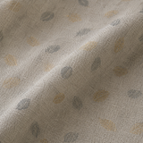 Neutral Beige Textured Cotton Kurta with Metallic Leaf Print