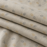 Neutral Beige Textured Cotton Kurta with Metallic Leaf Print