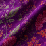 Purple Floral &amp; Botanical Printed Kurta Fabric