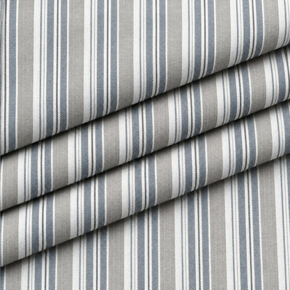 Grey & White Multi-Stripe Shirt Fabric view 3