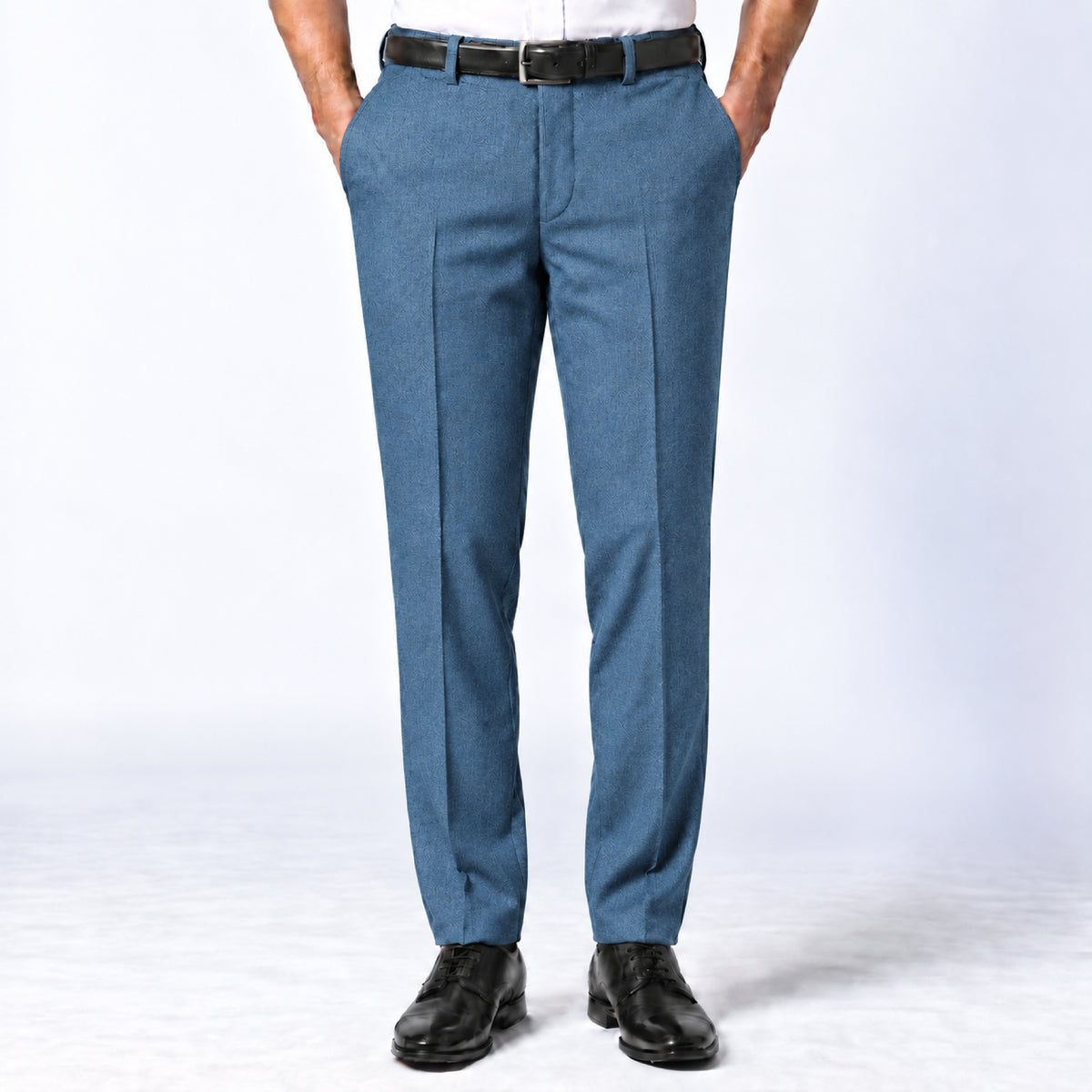 JCL-175 - 6-**Ocean Blue Textured Trouser** view 1