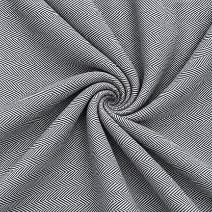 SPD/SH-657-Black & White Herringbone Shirt Fabric view 2