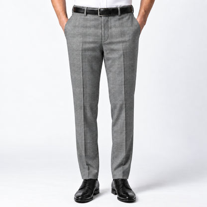 JCL-120 - 4-Pearl Grey Glen Check Trouser Fabric view 1