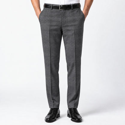 JCL-090  - 6-Charcoal Grey Glen Check Trouser Fabric view 1