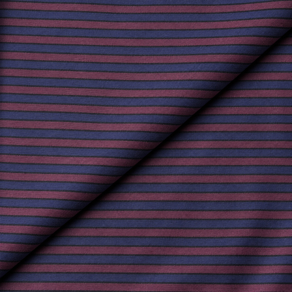 SPD/SH-691 - 1-Navy Blue & Maroon Stripe Shirt Fabric view 4