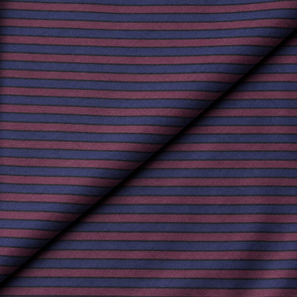 SPD/SH-691 - 1-Navy Blue & Maroon Stripe Shirt Fabric view 4