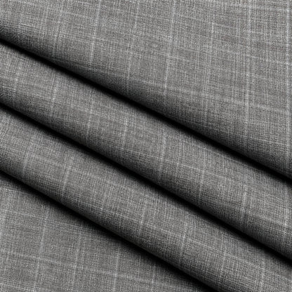 JCL-291 - 1 -Ash Grey Textured Check Trouser Fabric view 3