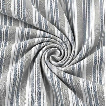 Grey & White Multi-Stripe Shirt Fabric view 2