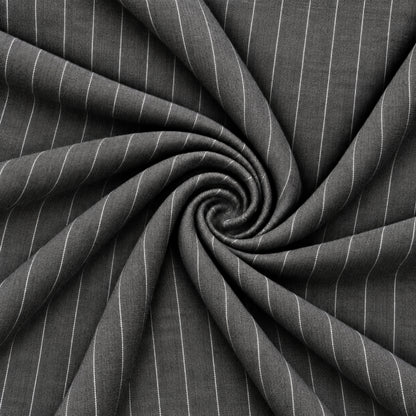 JCL-271 - 3-Charcoal Grey Bold Pinstripe Trouser Fabric view 2