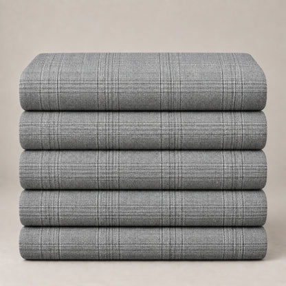 JCL-120 - 4-Pearl Grey Glen Check Trouser Fabric view 5