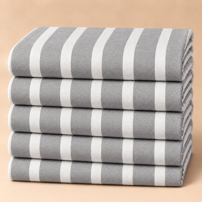 SPD/SH-674 - 2-Grey & White Bold Stripe Shirt Fabric view 5