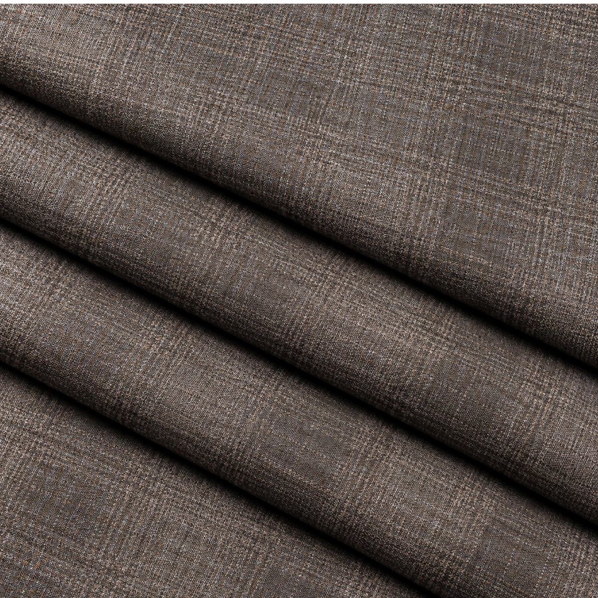 02473 - 2-Mocha Brown Subtle Check Trouser Fabric view 3