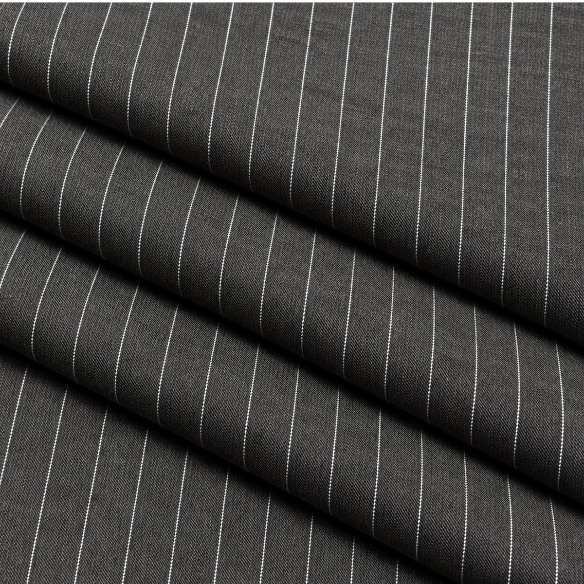 JCL-271 - 3-Charcoal Grey Bold Pinstripe Trouser Fabric view 3