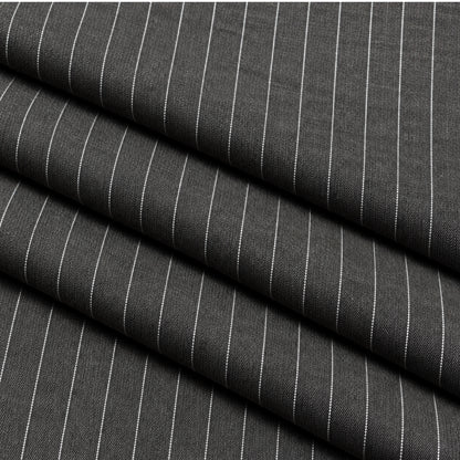JCL-271 - 3-Charcoal Grey Bold Pinstripe Trouser Fabric view 3