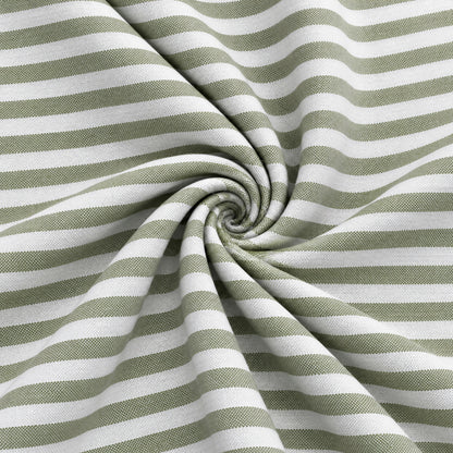 SPD/SH-662 - 3-Olive Green & White Stripe Shirt Fabric view 2