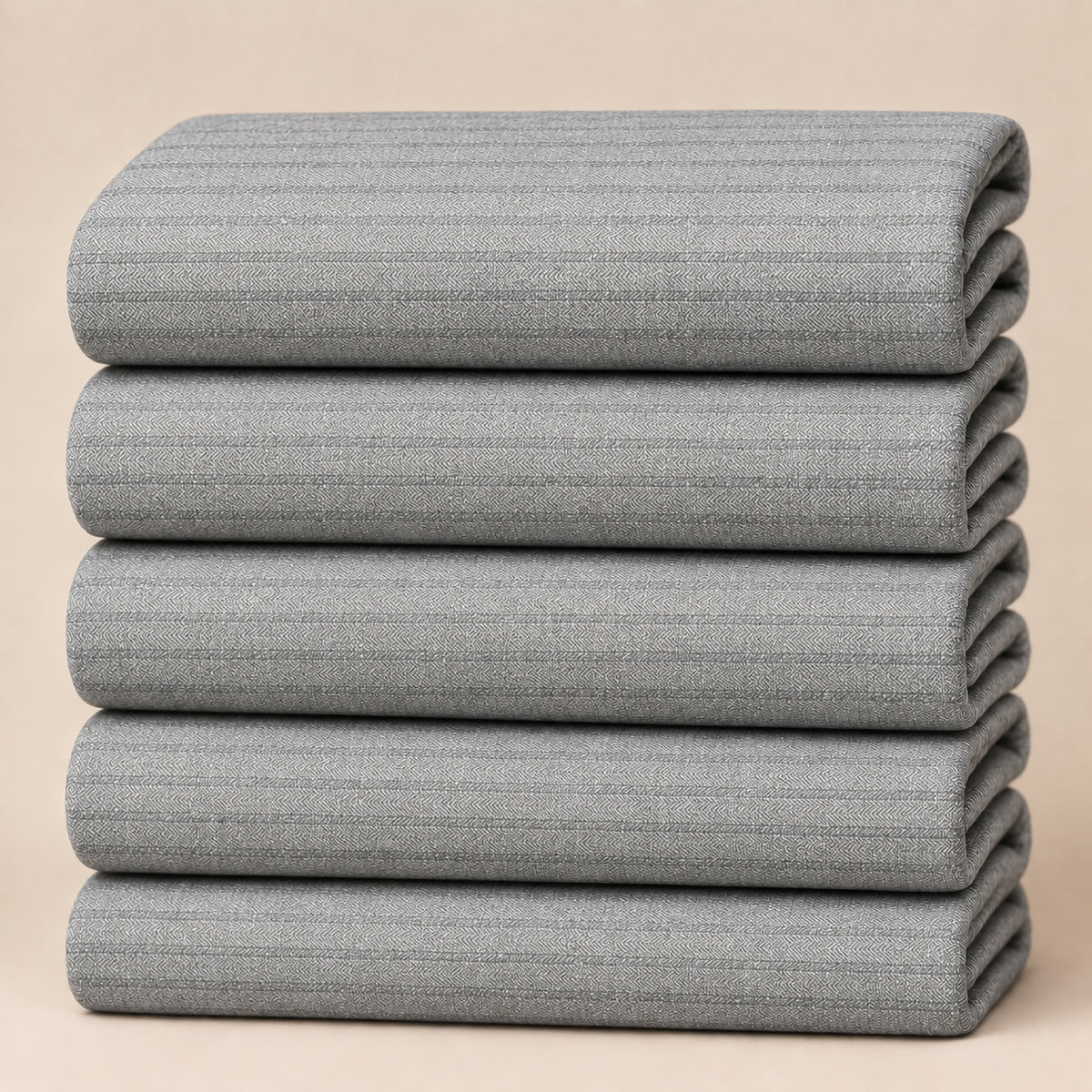 02536 - 2 -Light Grey Subtle Stripe Trouser Fabric view 5