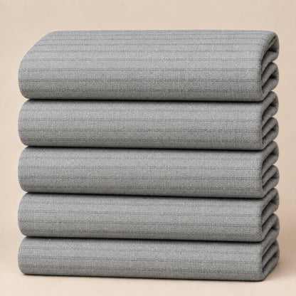 02536 - 2 -Light Grey Subtle Stripe Trouser Fabric view 5
