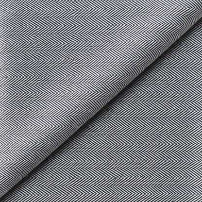 SPD/SH-657-Black & White Herringbone Shirt Fabric view 4