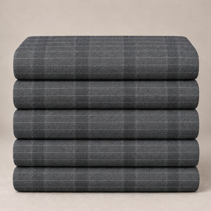 SPD-FS-270 - 2-**Charcoal Pinstripe Trouser Fabric view 5
