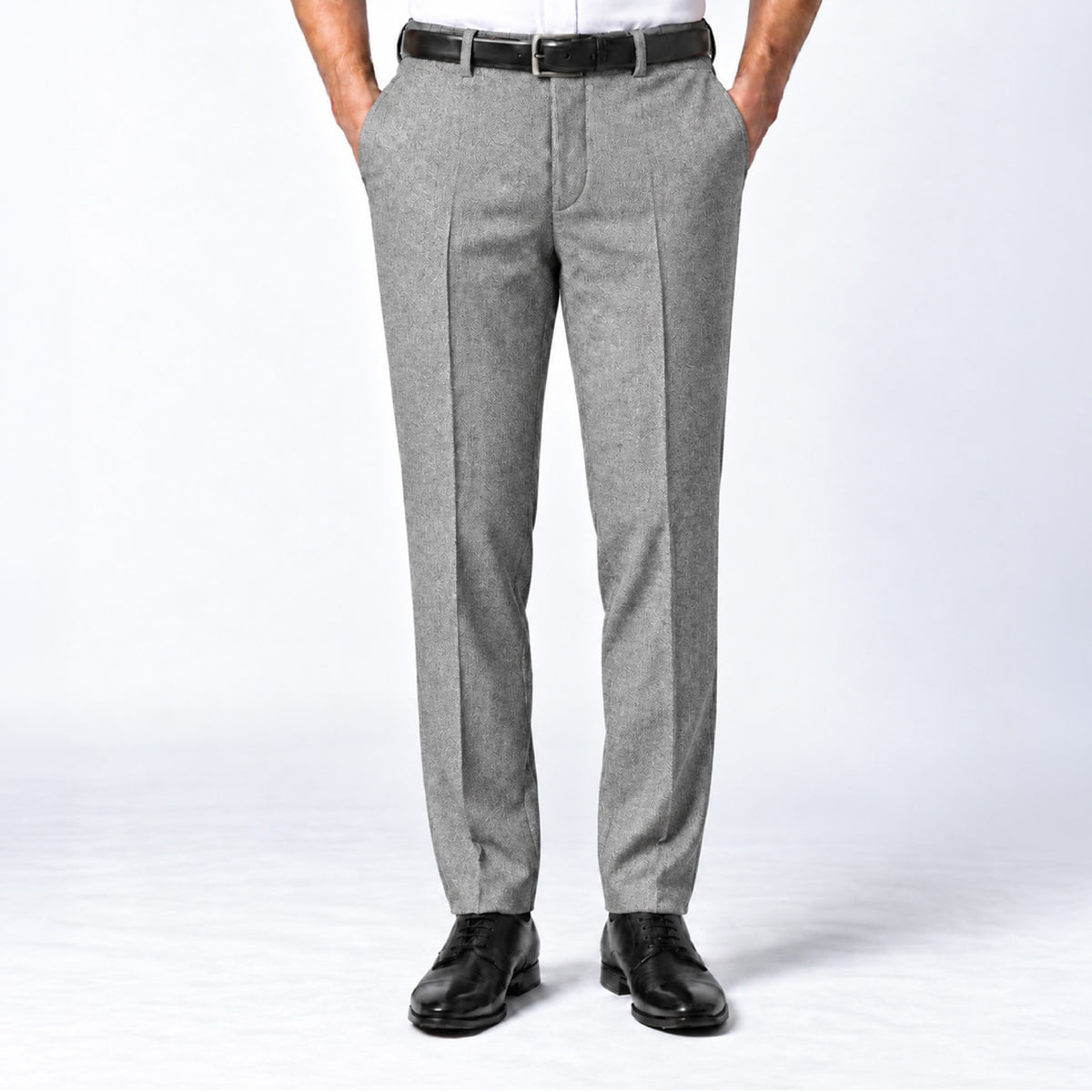 JCL-229 - 2-Platinum Grey Glen Check Trouser Fabric view 1