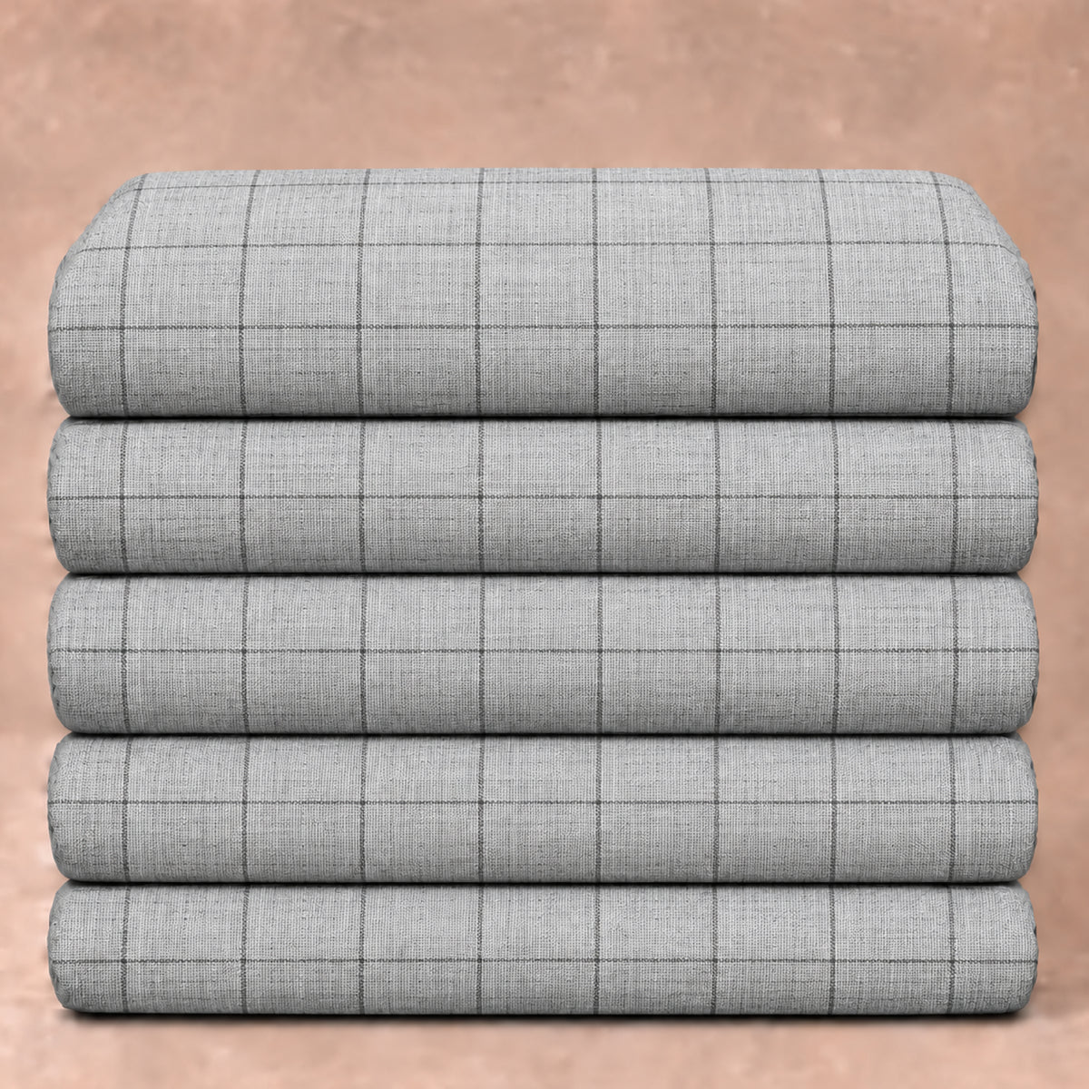 02521 - 1-Light Grey Windowpane Check Trouser Fabric view 5