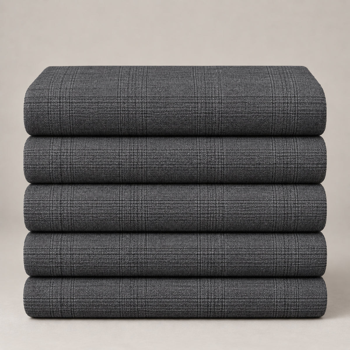 JCL-090  - 6-Charcoal Grey Glen Check Trouser Fabric view 5