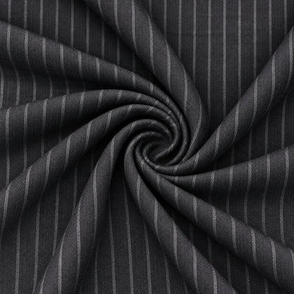 JCL-123 - 5-Midnight Charcoal Pinstripe Trouser Fabric view 2