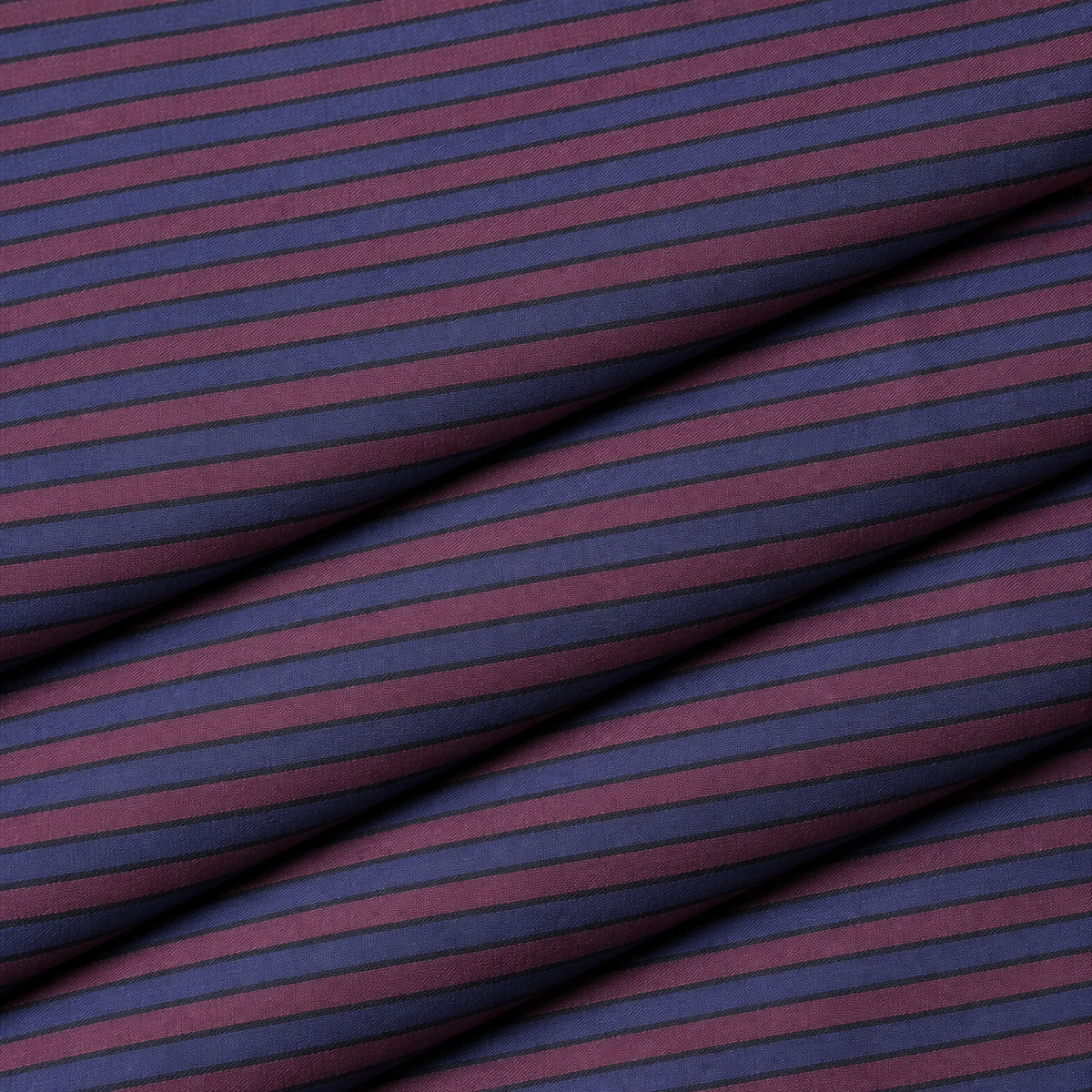 SPD/SH-691 - 1-Navy Blue & Maroon Stripe Shirt Fabric view 3