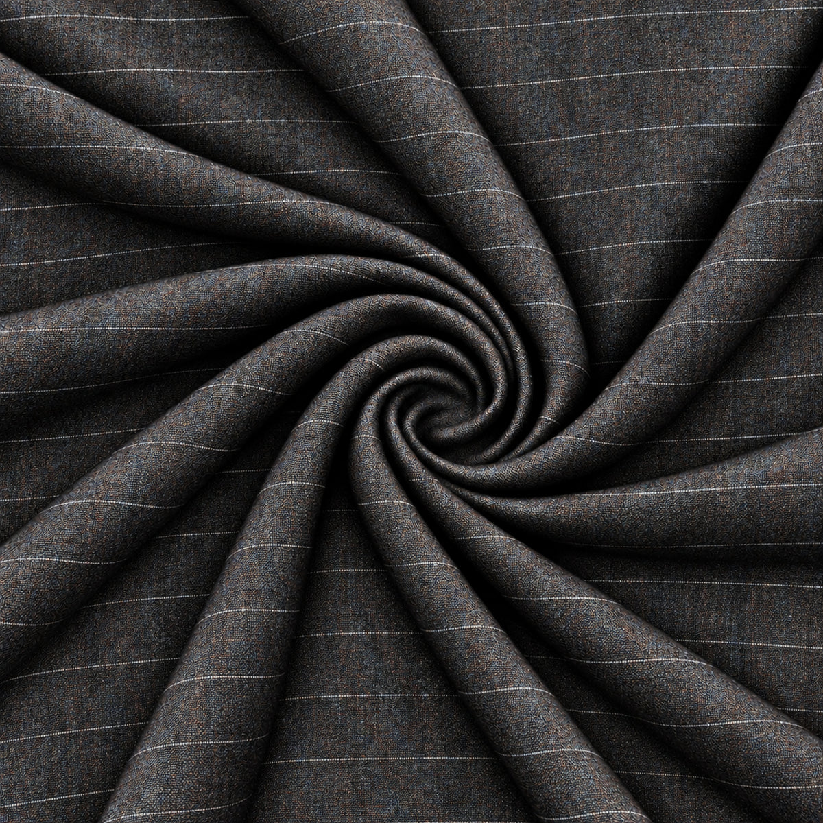 02505 - 2-Charcoal Brown Pinstripe Trouser Fabric view 2