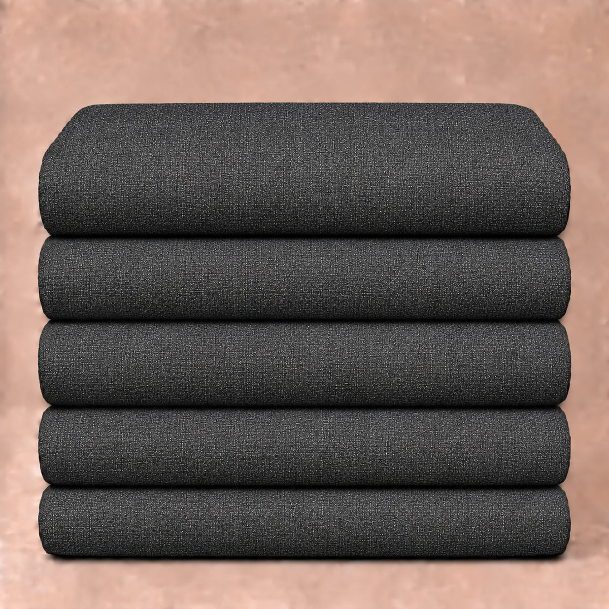 02414 - 2 -Charcoal Black Textured Trouser Fabric view 5