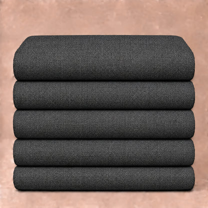 02414 - 2 -Charcoal Black Textured Trouser Fabric view 5