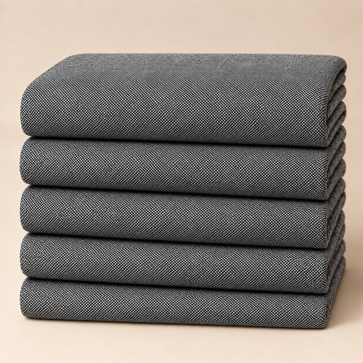 SPD/SH-652 - 15-Black & Grey Textured Shirt Fabric view 5